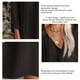 thumbnail image 1 of Vestido Corto Informal De Verano Vestido Corto Informal Mujer Vestido Con Cuello En V Encaje Mangas Tres Cuartos Cintura Suelta Verano Casual Vestido Corto Negro S ANGGREK Otros, 1 of 6
