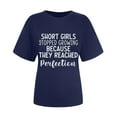 thumbnail image 4 of Mrat Blouses & Chemises à Manches Courtes Col Rond Franges pour Femmes Hauts de Travail pour Dames Blouse à Manches Courtes Imprimé Lettre T-Shirt Hauts Tee-Shirts à Manches Courtes pour Femmes, 4 of 6