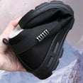 thumbnail image 5 of Xfvqtps Mens Casual Slip on Snow Boots Fleece Lined Waterproof Winter Shoes Comfortable Outdoor Warm Thick Sole Ankle Boots Black, 5 of 9