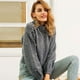 thumbnail image 3 of Suéter suelto de cuello redondo europeo y americano de otoño e invierno para mujer, decoración de perlas cortas, 3 of 6