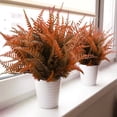 thumbnail image 2 of Viworld 8Pack Artificial Fall Boston Fern Plants Vines Fake Bundles UV Resistant Shrubs Plant for Autumn Thanksgiving Indoor Outdoor Home Decoration, 2 of 9