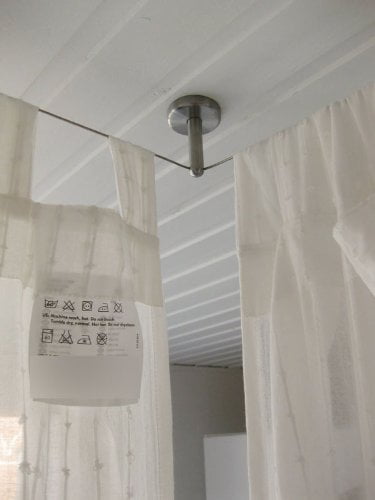 Curtain Wire Rod Set Stainless Steel Multi Purpose 16 5 Feet Wire