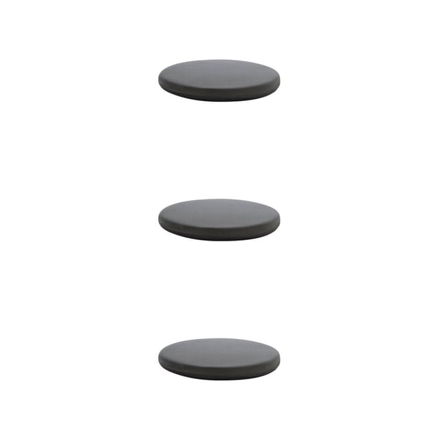 Decodeary Coussin de Chaise Rond en Polyester et Coton Mémoire pour Confort Coussin de Siège Rond Détachable Gris Foncé 40X40cm 3ensemble