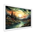 thumbnail image 2 of Designart "Cloud Forest Majesty Mountain Serenity II" Landscapes Framed Wall Art Decor - Country Green Forest River Mountains Entryway Framed Wall Art, 2 of 6