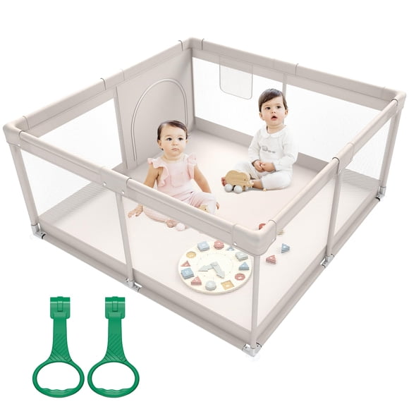 Parque infantil ZEEBABA para bebés y niños pequeños (120 x 120 cm) sin alfombrilla