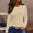 thumbnail image 2 of Fashionable Women's Casual Long Sleeve Printing Round Neck Loose T-Shirt Blouse Top Winter Clothing Basic Outfits Fall Clothes, 2 of 4