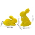 thumbnail image 2 of POKPTHF 2Pcs Easter Ornaments Flocked Bunny Cute Short Pile Figure Rabbit Statue Decoration Adorable Home Decorations for Springtime Celebrations and Gift Giving, 2 of 6