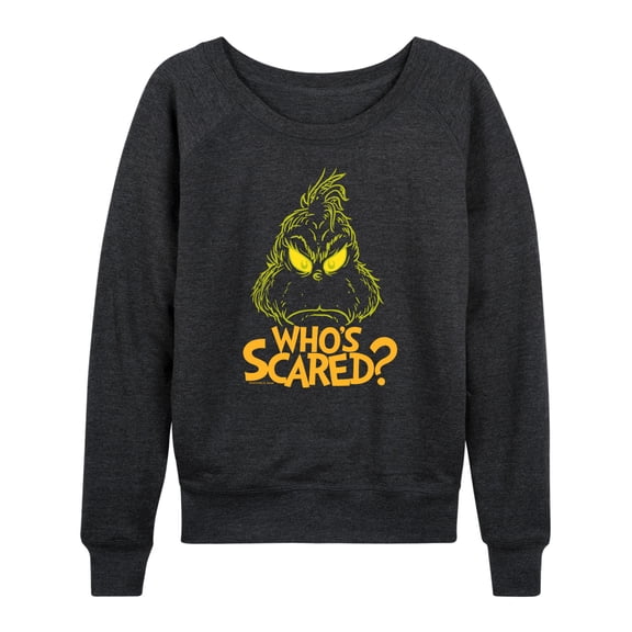 The Grinch - Who's Scared - Women's Lightweight French Terry Long Sleeve Shirt