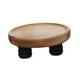 thumbnail image 2 of Soporte de pedestal de madera para velas, bandeja decorativa robusta y elegante para encimera del hogar. M, 2 of 9