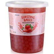 BREXONIC Bursting Boba Pearls Strawberry Tapioca Pearls for Bubble Tea & Desserts, 2 Lbs