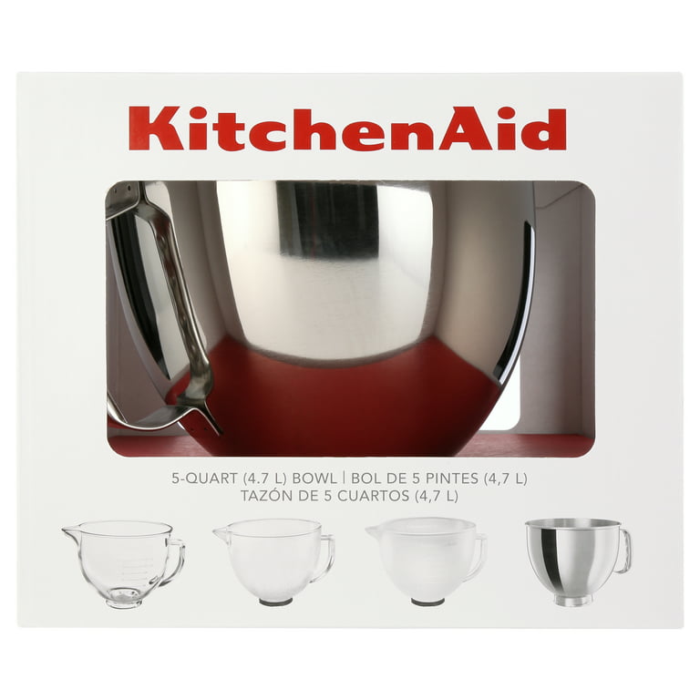 KitchenAid K5THSBP Stainless Steel 5 Qt. Mixing Bowl with Handle for Stand  Mixers