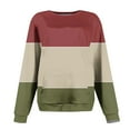 thumbnail image 6 of Xcmzpl Women's Sweatshirts Basic Color Block Crewneck Sweatshirt Fashion Pullover Tops Work Long Sleeve T-shirts Winter Fashion, 6 of 6