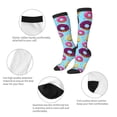 thumbnail image 3 of Gaeub Chaussettes Design Imprimé Donuts Chaussettes Hautes Extensibles pour Hommes Femmes Adolescents, Chaussettes de Softball Soccer pour Randonnée, Sport, 3 of 4