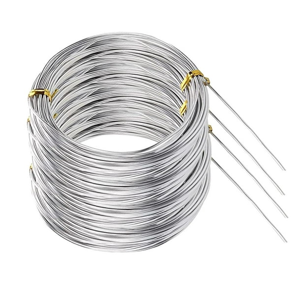 4x 10.9Yard Aluminum Wire 1mm Thickness Artistic Bendable Cord String Metal  wire for Making Beading Bezel Jewelry Making Dolls Making