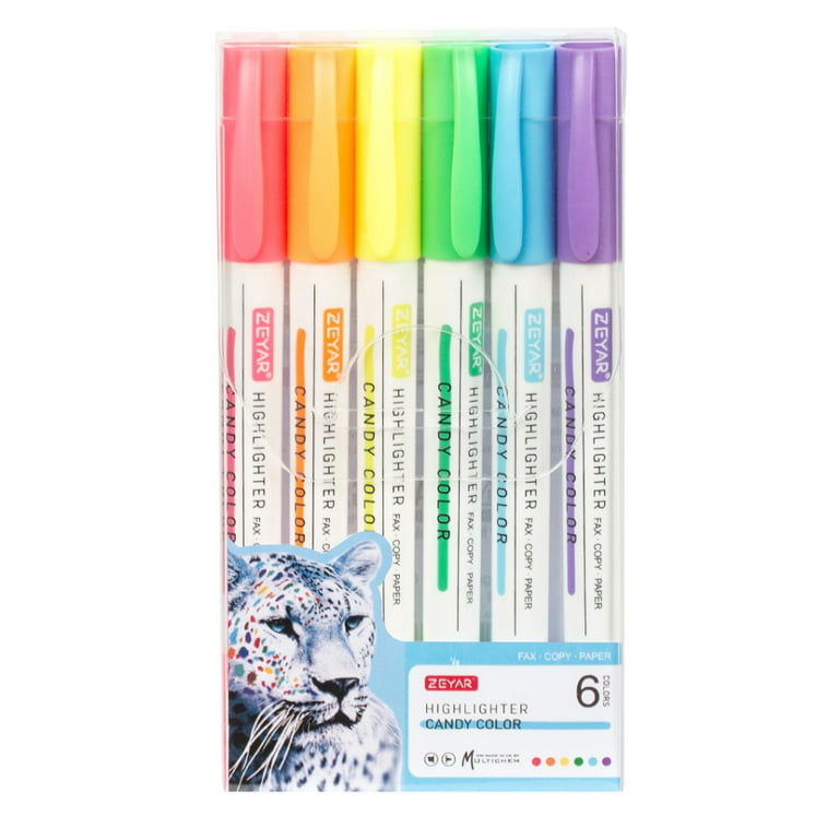 ZEYAR Highlighters, Dual Tips Marker Pen, Chisel and Fine Tips, Flexible  Tip and Soft Touch, Water Based, Assorted Colors, Quick Dry (18 Colors) 