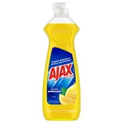 Ajax Ultra Liquid Dish Soap Lemon Scent, Super Degreaser, 12.4 oz Bottle