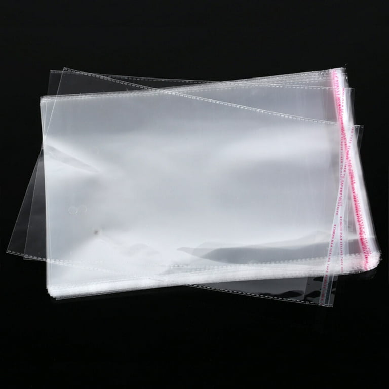 11 SIZES 100pcs Clear Self Adhesive Seal Plastic Bags 