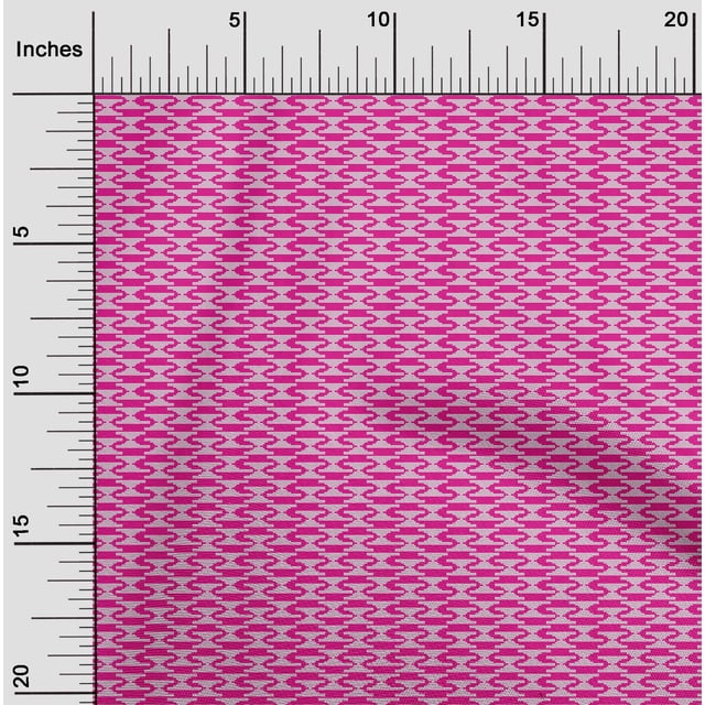 oneOone Tissu Popeline de Coton Triangle Kasuri Tissu de Décoration Imprimé BTY 56 Pouces de Large
