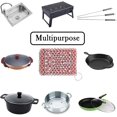 thumbnail image 4 of 2 Pack Cast Iron Scrubber 316 Stainless Steel with Silicone Insert Durable Flexible Chain Cleaner Cleaner for All Types of Griddles Pots Skillet Grills Kitchen Cookware BBQ Tools & Ovens (Red*2), 4 of 7