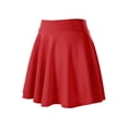 thumbnail image 5 of Urban CoCo Women's Flared Stretchy Mini Skater Skirt（Red, M）, 5 of 7