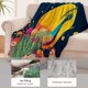 thumbnail image 5 of Manta de pavo real para niños y adultos, manta de franela con diseño de pavo real, ligera, cálida y suave, para sofá, cama, sala de estar, oficina, 40 x 50 pulgadas, 5 of 7