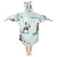 thumbnail image 2 of FORMRS Wearable Blanket Hoodie with Sleeves for Kids Cozy Flannel Sweatshirt, Ice Play, 2 of 7