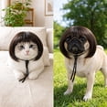 thumbnail image 5 of huayou Pet Bob Wig, Short Hair Costume Headpiece with Adjustable Tie Strap, Synthetic Hair Dress-up Accessory for Small & Medium Dogs and Cats, for Party, Cosplay & Daily Photography Use, 5 of 6
