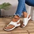 thumbnail image 3 of Dakaela Orthopedic Wedge Sandals for Women Comfortable Walking Dressy Slides 2026 Ladies Platform Slingback Casual Shoes Indoor Outdoor White 8, 3 of 9