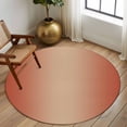 thumbnail image 3 of Red Orange Ombre Large Area Rugs for Bedroom Living Room, Soft Non Slip Carpet Bedside Rug, Modern Gradient Abstract Art Round Floor Cover Kitchen Accent Rug 5' for Dining Room/Office, 3 of 9