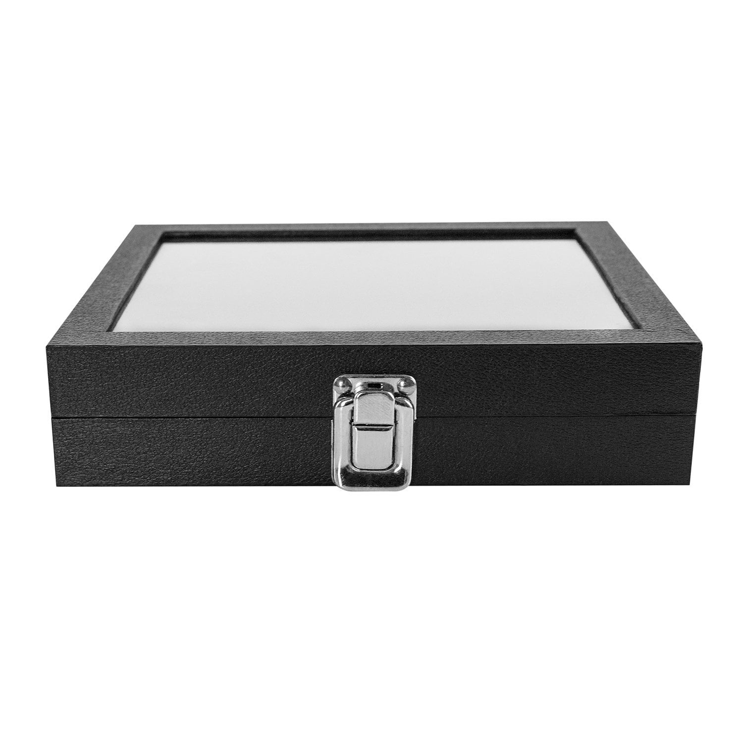Ring Storage Box Black Wooden 36 Slot Display Case For Jewelry Organizer 