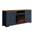 thumbnail image 3 of FESTIVO 70 in. Farmhouse TV Stand Console for TVs up to 78 inch w/ Fireplace - Navy, 3 of 5