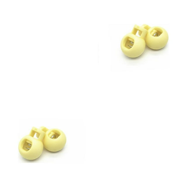 Guardoinrt 2pcs Cord Stoppers Lock End Toggles Elastic Buckles with Spring Locks Clasp Accessories Drawstring Luggage Button Beige 2Set