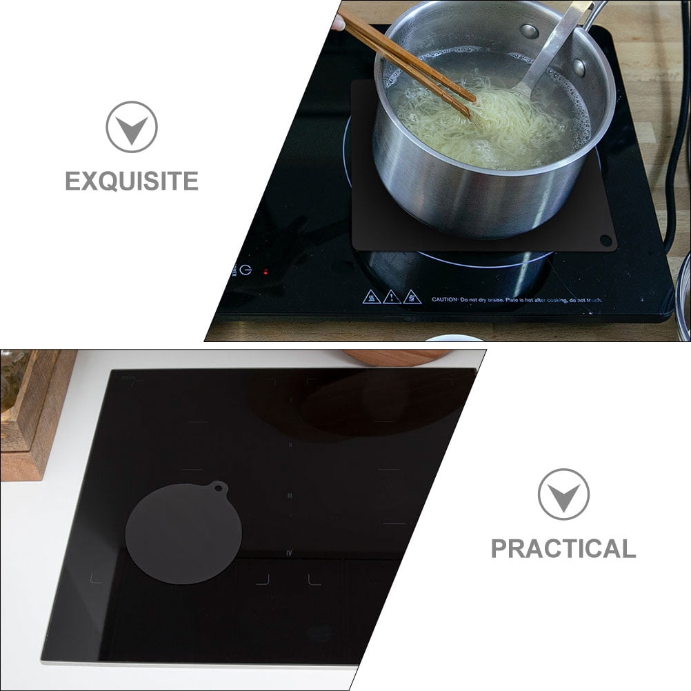 KitchenRaku 2 Pack Induction Cooktop Mat - (Magnetic) Cooktop Scratch  Protector - for Induction Stove（9.4, Transparent） 
