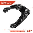 thumbnail image 4 of A-Premium 8Pcs Front Kit, Upper Control Arm with Ball Joint, Tie Rod End, Rack and Pinion Bellow Kit, Compatible with Ford Fusion Mercury Milan 2006-2009 Lincoln MKZ 2007-2009 Zephyr 2006, 4 of 9