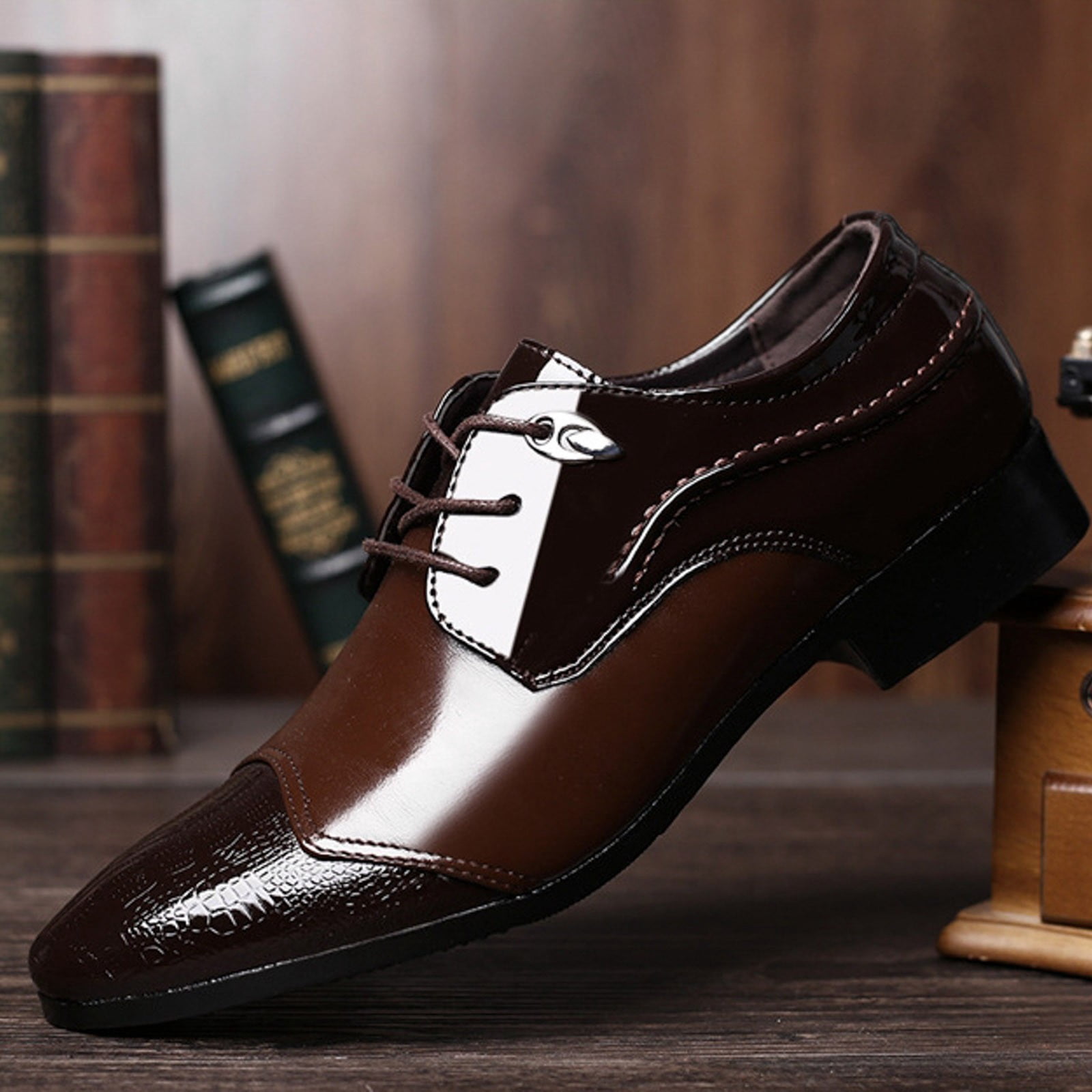 NIB Genuine Leather Oxford Business Formal Derby Dress Casual Lace-up 12 ? Mens-Dress-Shoes-Classic-  main image 3