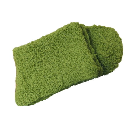 

YMH 1 Pair Floor Socks Super Soft Ultra-thick Cotton Middle Tube Fluffy Autumn Winter Floor Socks for Home