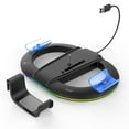 thumbnail image 1 of Support Vertical Universel pour PS5 Pro et PS5 Slim, Station de Refroidissement Verticale pour Console de Jeu avec Éclairage RVB, Support pour Écouteurs et Concentrateur USB 2.0 pour Appareils Externes, 1 of 5