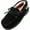 Black, variant on NORTY Toddler Boy Girl Unisex Suede Leather Moccasin Slippers, Flat Heel Medium Moc Toe