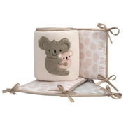 Lambs & Ivy Calypso 4-Piece Crib Bumper - Pink, Gray, Gold, Animals, Jungle,