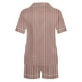 thumbnail image 5 of GERsome Womens 2 Piece Pajamas Set Summer Short Sleeve Sleepwear Button Down Nightwear Shorts Soft Pj Sets Comfortable Top and Shorts Pjs Set S-XXL, 5 of 5