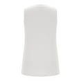 thumbnail image 6 of Scyoekwg Plus Size Tank Tops for Women Summer Casual Trendy Sleeveless Shirts V Neck Pleated Tunic Tops Solid Color Loose Blouses (White,XXXXL）, 6 of 6