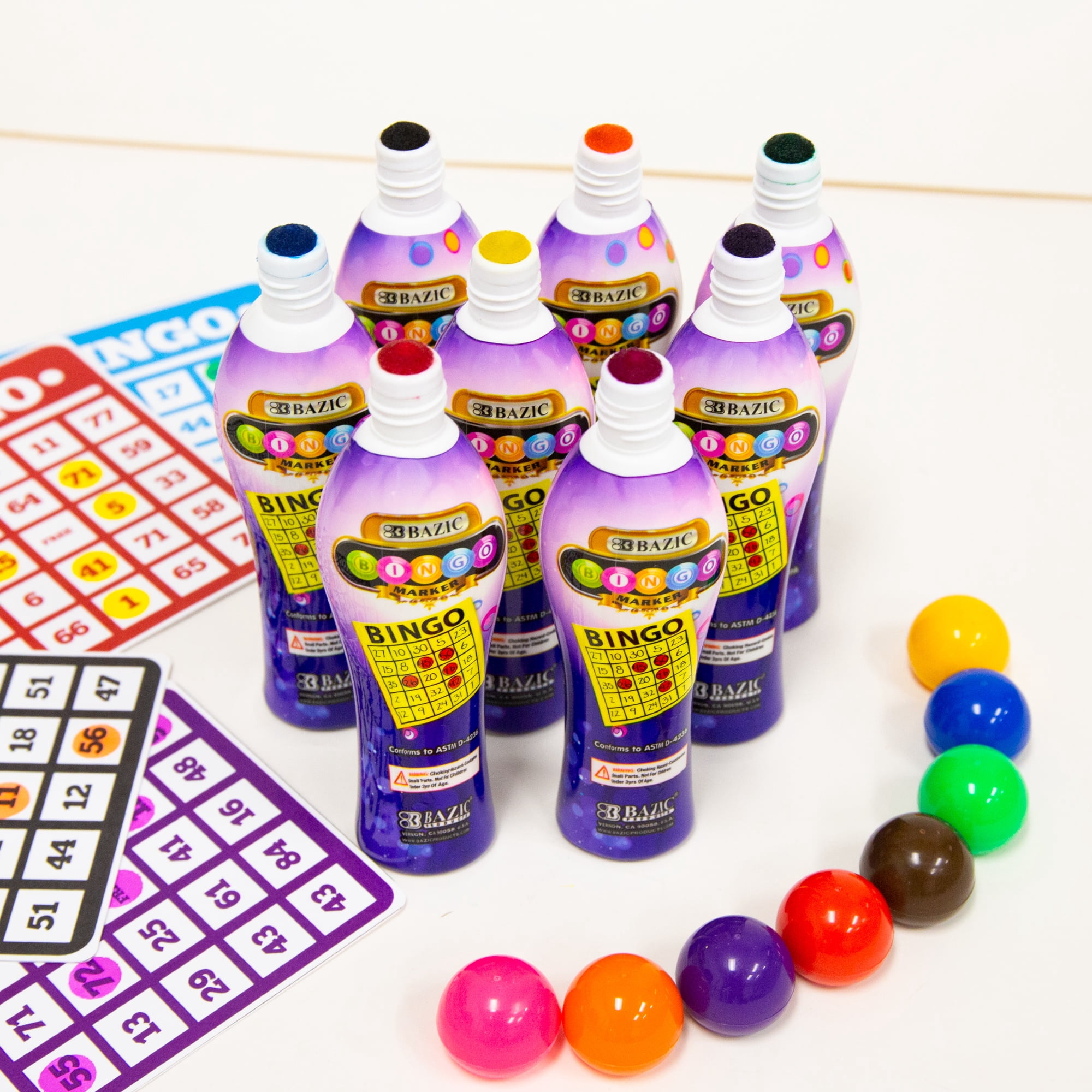 BAZIC Bingo Dot Marker 40 ml Non Toxic Washable Markers, 24-Pack