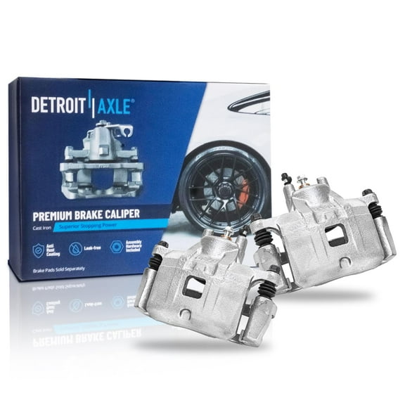 Detroit Axle - Front Brake Calipers w/Brackets Replacement for 2007 2008 2009 2010 2011 2012 Dodge Caliber
