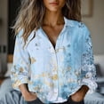 thumbnail image 2 of Womens Floral Printed Shirts Button Down Long Sleeve Blouses Loose Fit Tunics Tops 2026 Blouses Dressy Tunic Spring Clothes Casual Outfit, 2 of 6