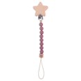thumbnail image 1 of Cadena de silicona para chupete con cuentas, clip para chupete con forma de estrella de haya, embalaje para bebé, patrón de haya, cadena anticaída para chupete de haya, 1 of 6
