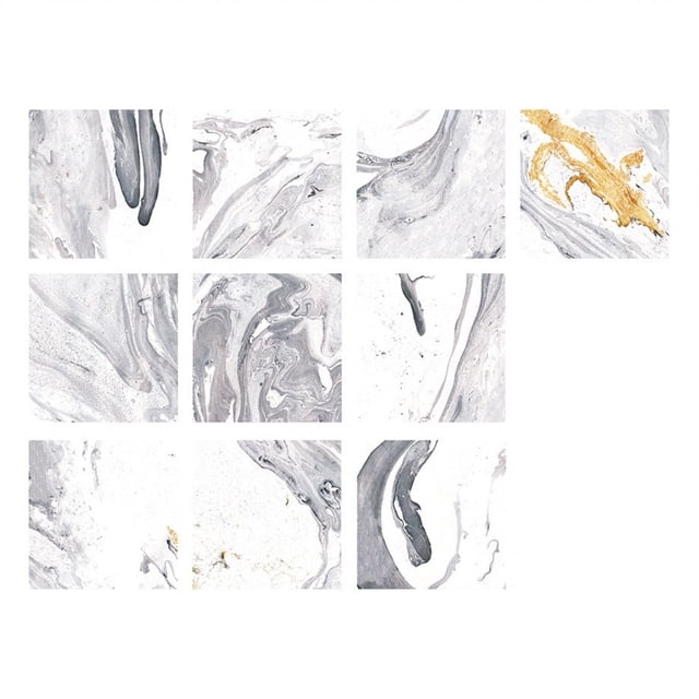 Peel and Stick Backsplash 10 Sheet Self Adhesive Marble Tile Sticker Stick on Backsplash for Kitchen Waterproof Backsplash Tile Peel and Stick for Kitchen Bathroom Fireplace Cabinet 4"x4"