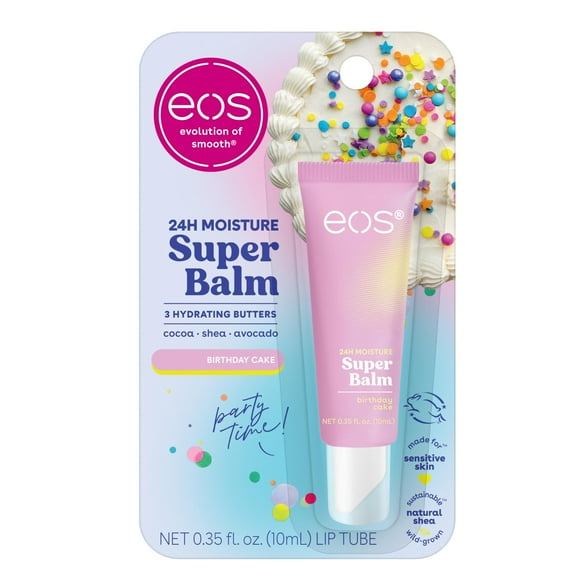 Lip Balm EOS 24H Moisture Super Balm Tarta de cumpleaños, 10 ml