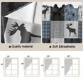 thumbnail image 3 of Blue Cabin Check Kitchen Window Curtains, Swag Curtains Valance for Bedroom Living Room Bathroom, Rustic Bear Elk Farmhouse Buffalo Plaid Rod Pocket Window Curtain Block Drapes 2 Panels 28"x36", 3 of 9