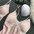 thumbnail image 5 of Womens Lingerie Pajamas Underwear Suit Solid Pink L, 5 of 5