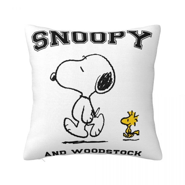 Funda de almohada decorativa con personajes de cómic de Peanuts, Merchandising para el hogar, Funda de almohada divertida de Snoopy y Charlie Brown, Funda de almohada con cremallera, Varios tamaños
